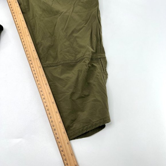 prAna Womens 0 Olive Green Jasmine Knickers Capri Pant Adjustable Waist Pleated - Picture 4 of 5